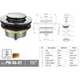 Донний клапан для ванни Koer PW-06-01 1 1/2'' автоматичний СLICK-СLACK (Колір хром) (KR5799) - зображення 3