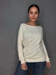 Джемпер женский ACCORDDREAM 9067 тонкий свитер россыпь камней one size молочный - изображение 7