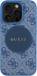 Etui plecki Guess 4G Circle Classic Logo MagSafe do Apple iPhone 16 Pro Max Blue (3666339426651) - obraz 3