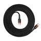 Кабель Baseus cafule PD2.0 60W flash charging USB Type-C (20V 3A)2M Red+Black (CATKLF-H91) - изображение 3
