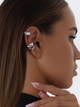 Набор кафф Fashion Jewelry 3 шт серьги без прокола серебристые (SVS) - изображение 6