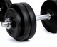Гантель композитная наборная 27,5 кг WCG Strong Edition со стальным грифом Ø28 мм (антиударные диски) - изображение 5