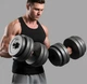 Гантели композитные наборные 50 кг (2×25 кг) WCG Grey Edition, пластиковый гриф Ø30 мм (антиударные диски) - изображение 2