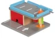 Kompaktowy parking Goki dla autek drewniany 53802 (4013594538022) - obraz 1
