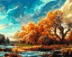 Картина по номерам 40×50 см Kontur. Яркая осень. DS0515 - изображение 1