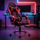 Кресло геймерское профессиональное GAMER X компьютерное с подставкой для ног до 120кг + Подушки - изображение 2