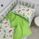 Постільна білизна у ліжечко 120х60 см для хлопчика Oh My Kids «Динозаврики» зелений - зображення 1
