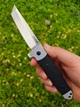 Нож складной Cold Steel Oyabun Black & Gray Leaf Spring Lock Folding Flipper Knife (26T) - изображение 8