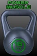 Гиря виниловая для фитнеса и силовых тренировок Power Muscle 16 кг (серо-зеленая) - изображение 1