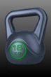 Гиря виниловая для фитнеса и силовых тренировок Power Muscle 16 кг (серо-зеленая) - изображение 2