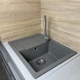 Мойка кухонная с крылом Adamant Anila 645 х 495 х 200 мм искусственный камень врезная Серый (182496100304) - изображение 5