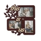 Фоторамка-коллаж The Frame Depot This is us с веточками с нанесением надписи на 3 фото Бордовый (tree_s) - изображение 1