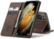Чохол-книжка CaseMe із нубуку для Samsung S21 Ultra Темно-коричневий - зображення 5