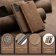 Чехол-книжка CaseMe из нубука для Samsung A55 Светло-коричневый - изображение 4