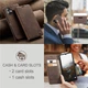Чехол-книжка CaseMe из нубука для Samsung A07 Тёмно-коричневый - изображение 6