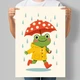 Постер для детской комнаты Жабка под зонтиком А3 30х42 см (DYT073_А3) - изображение 1