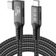 Кабель USB4 Type-C – Type-C Thunderbolt 4 PD240W 8K 40Гбіт/с кутовий 0.5 м - зображення 1