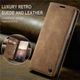 Чехол-книжка CaseMe из нубука для Samsung S23 Светло-коричневый - изображение 4