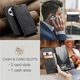 Чехол-книжка CaseMe из нубука для Xiaomi Redmi 14C Чёрный - изображение 6