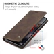 Чехол-книжка CaseMe из нубука для Xiaomi Redmi Note 14 4G (24117RN76G/O) Темно-коричневый - изображение 10