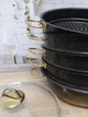 Мантоварка-пароварка з антипригарним покриттям O. M. S. Collection 6091 C-28 см 5,8 л Black-Gold - зображення 5