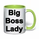 Чашка с печатью "Big Boss Lady" (цвет салатовый) (34594) - изображение 2