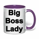 Чашка с печатью "Big Boss Lady" (цвет фиолетовый) (34598) - изображение 2