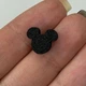 Намистины пластиковые Finding Мышка Микки Маус Черный 10.5 мм х 12.5 мм х 3.5 мм - изображение 1