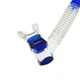 Трубка для дайвинга с двумя клапанами Marlin Dry Lux Blue/trans - изображение 5