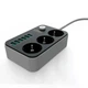 Удлинитель сетевой 1.6 метра Ldnio SE3631 |2500W, 10A, 1.6m, 6USB, 3.4A| Черный - изображение 3