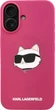 Etui plecki Karl Lagerfeld Choupette Head na Apple iPhone 16 z MagSafe Fuksja (3666339319724) - obraz 5