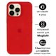 Чохол Silicone Premium case MagSafe з захистом камери та дисплея для iPhone 14 Pro Full Protective red 1139 - изображение 1