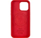 Чохол Silicone Premium case MagSafe з захистом камери та дисплея для iPhone 14 Pro Full Protective red 1139 - изображение 2