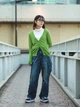 Кардиган Uniqlo LIGHT V NECK розмір S зелений (454767) - зображення 7