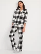 Фланелевая женская пижама Old Navy 1159768870 (Черный/Белый, XS) - изображение 8
