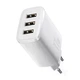 Мережевий зарядний пристрій Baseus Compact Charger 3-USB 17W White - зображення 4