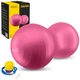 Мяч для фитнеса (арахис) 4FIZJO Air Ball Peanut 45 x 90 см Anti-Burst Pink (P-5907739318565) - изображение 1