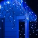 Уличная светодиодная гирлянда бахрома, 5 м 120 LED, 220 В, черный провод, Синий - изображение 3