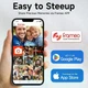 Цифрова фоторамка Frameo 10.1 дюймів 32Gb вбудованої пам'яті WiFi електронна рамка для фото додаток FRAMEO із сенсорним екраном 1280x800 HD IPS біла - зображення 4