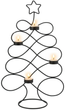 Świecznik Home Styling Collection 568156 Choinka metalowy 49 cm Czarny (8721037590129) - obraz 1