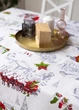Новогодняя льняная хлопковая скатерть 150×220 см с праздничной вышивкой «Санта» - изображение 4