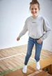 Худи Pepperts свитшот толстовка кофта с капюшоном двунитка на девочку 146-152 серая - изображение 4