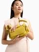 Сумка багет седло женская из искусственной кожи маленькая Armani Exchange Large Shoulder Bag With Side Pockets XW000405AF12589U2159 Желтая (82434543921) - изображение 2