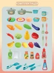 Детская кухня с паром, 44 элемента, звук, подсветка, мойка с подачей воды, посуда, приборы, фрукты, овощи - изображение 4