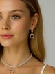 Золотые серьги с лунницей 5499 - изображение 3