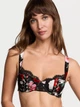 Комплект Білизни Victoria's Secret Very Sexy Atelier Victoria's Secret Satin Lace Trim Lightly Lined Balconette Bra & Atelier Satin Lace Trim Tanga Panty Чорний з червоним 34D-S - зображення 2
