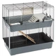 Клетка для кроликов и морских свинок Ferplast Rabbit 100 Double 95х57х93.5 см Серая двухэтажная (57046817) - изображение 1