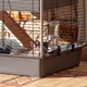 Клетка для кроликов и морских свинок Ferplast Rabbit 100 Double 95х57х93.5 см Серая двухэтажная (57046817) - изображение 7