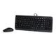 Комплект (клавиатура, мышь) A4Tech F1512 Black - изображение 5