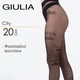 Женские капроновые колготки Giulia CITY 20 (1) 3 Black-nero, черные с названиями городов, 20 ден - изображение 1